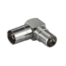 Adapter antenski GOOBAY, IEC (M) na antenski IEC (Ž), kutni, bulk