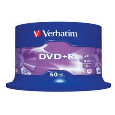 Medij DVD+R VERBATIM 43550, 16x, 120 min, spindle 50 komada   - Mediji