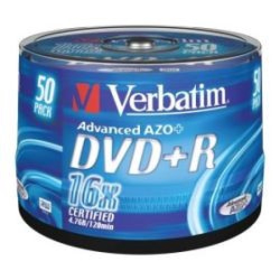 Medij DVD+R VERBATIM 43550, 16x, 120 min, spindle 50 komada