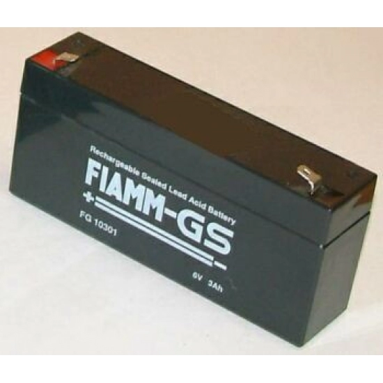 Baterija akumulatorska FIAMM FG 10301, 6V, 3Ah, 133x34x65 mm