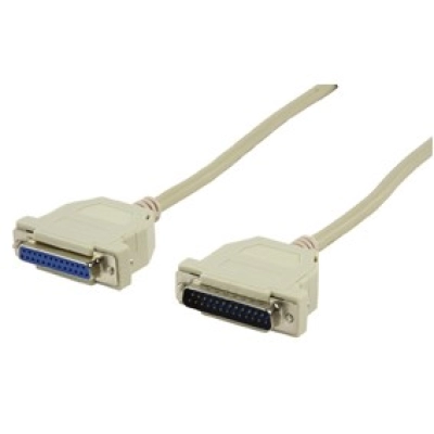 Kabel VALUELINE, serijski RS-232 DB25 (M) na DB25 (Ž) 1:1, 1.8m    - Podatkovni kabeli