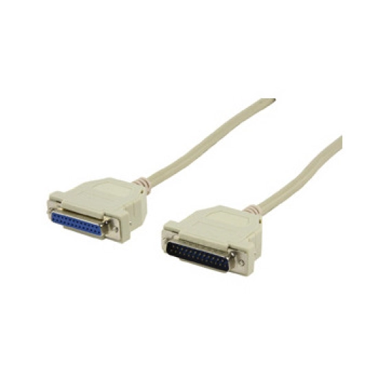 Kabel VALUELINE, serijski RS-232 DB25 (M) na DB25 (Ž) 1:1, 1.8m 