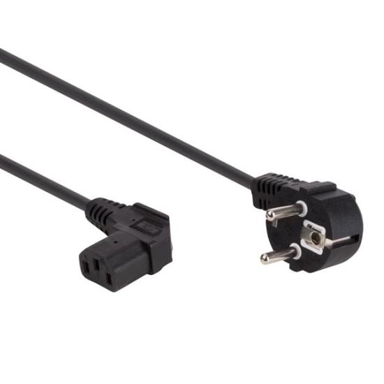 Kabel PEREL NET1CG2, mrežni EURO, kutni, 2.5m  