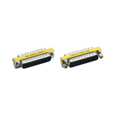 Adapter INLINE, DB25 (M) na DB25 (M), metal, srebrno žuti   - InLine