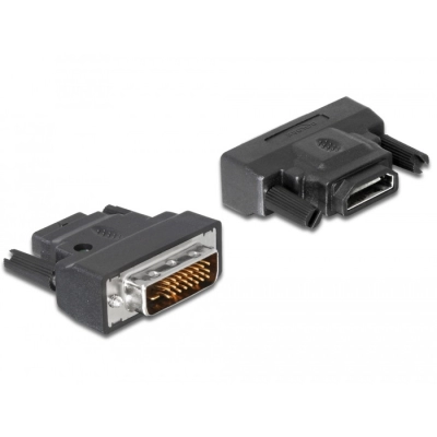 Adapter DELOCK, DVI 24+1 pin M > HDMI Ž wi/LED 65024  