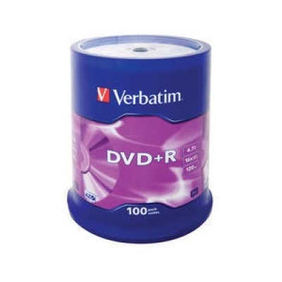 Medij DVD+R VERBATIM 43551, 16x, 120 min, spindle 100 komada   - Mediji