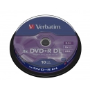 Medij DVD+R VERBATIM DL 43562/43666, 2x, 25GB, spindle 10 komada