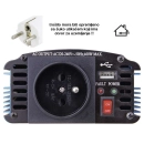 Adapter 12V > 220V  800/400 W, sinusni napon, USB A, utičnica sa pinom, CarSPA P400