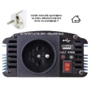 Adapter 12V > 220V  800/400 W ,sinusni napon ,USB,utičnica sa pinom, CarSPA P400