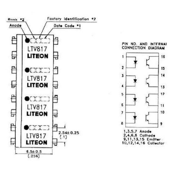 OPTO PC 847 (4 x PC 817) =LTV 847 OPTO PC 847 (4 x PC 817) =LTV 847