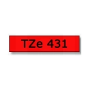 Traka BROTHER za P-touch, TZE431, 12mm, crvena/crna