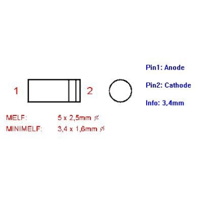 DIO SMD LL4148   - Diode, zener diode