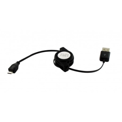 Kabel USB TnB  4P flat 80cm retract 32794 - (A)   - Podatkovni kabeli