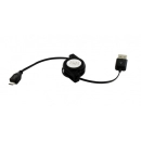Kabel USB TnB  4P flat 80cm retract 32794 - (A)