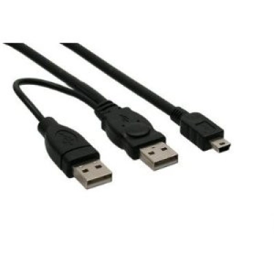 Kabel INLINE, USB A na mini USB B, 1m, crni   - InLine