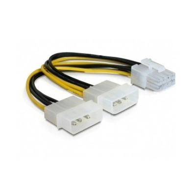 Kabel DELOCK, PC MREŽ. 2x5.25 na 8pin, 0.3m   - Naponski kabeli