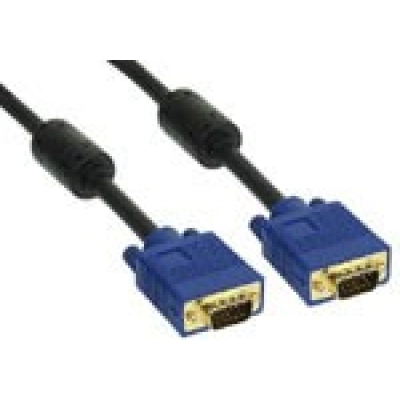 Kabel INLINE, VGA DB15 (M) na DB15 (M), Ferit, 30m   - Video kabeli