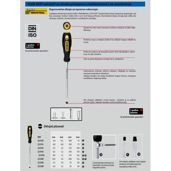 Odvijač ravni Proxxon 3x0,5x80 FLEX-DOT