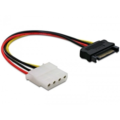 Kabel DELOCK, SATA power 15-pin (M) na 4-pin (Ž)   - Naponski kabeli