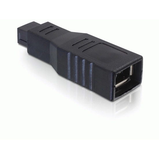 Adapter DELOCK, FireWire 9-pin (M) na FireWire 6-pin (Ž), crni 65154