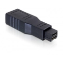 Adapter DELOCK, FireWire 9-pin (M) na FireWire 6-pin (Ž), crni 65154