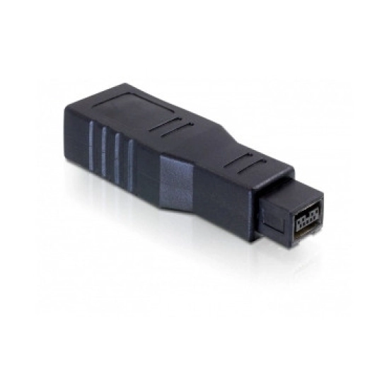 Adapter DELOCK, FireWire 9-pin (M) na FireWire 6-pin (Ž), crni 65154