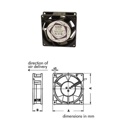 Ventilator 220V  80x25 mm,  Sunon SF23080AT2082HSL
