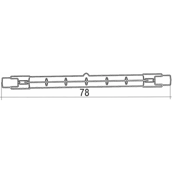 Žarulja halogena R7S 120W 78mm Žarulja halogena R7S 120W 78mm