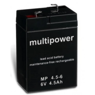 Baterija akumulatorska MULTIPOWER MP4.5-6, 6V, 4.5Ah, 70x48x102 mm   - Akumulatorske baterije
