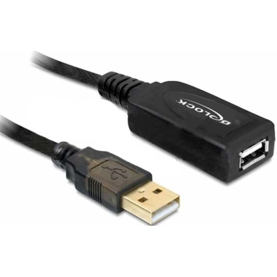 Kabel DELOCK, USB 2.0 (M) na USB 2.0 (Ž), produžni+repeater, 15m   - Podatkovni kabeli