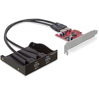 I/O USB3.0 x2 panel+PCI ExC DELOCK 61775   - PCI i PCExpress kartice