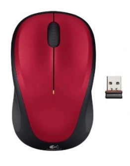 Miš LOGITECH M235, optički, bežični, crveni