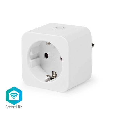Utičnica šuko, NEDIS WIFIP121FWT, Wi-Fi, s power monitorom (3680W)