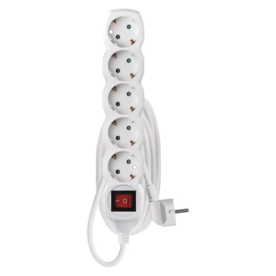 Kabel produžni EMOS, 5 mjesta, 1mm2, s prekidačem, 3m - Produžni kabeli Kabel produžni EMOS, 5 mjesta, 1mm2, s prekidačem, 3m - Produžni kabeli