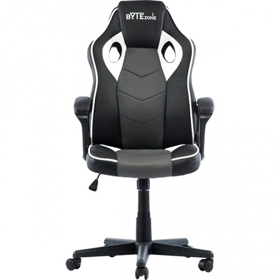 Gaming stolica BYTEZONE Racer, 130kg, crna/bijela/siva