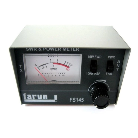 SWR METAR 10/100 W 1,5-150 MHZ FS145 SWR METAR 10/100 W 1,5-150 MHZ FS145