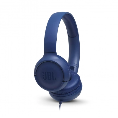 Slušalice JBL Tune500, žičane, mikrofon, on-ear, 3.5mm, plave, JBLT500BLU   - Audio slušalice