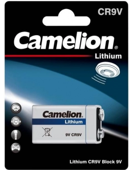 Baterija litijeva  9 V 1200 mAh, Li-MnO2 CR9V, Camelion