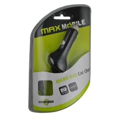 Auto punjač MAXMOBILE, micro USB