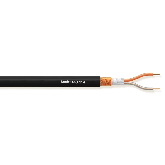 Kabel TASKER C114, mikrofonski, 2x0.25, crni