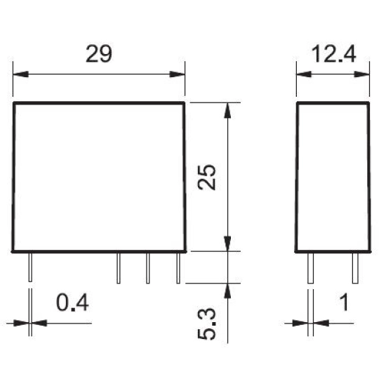 Relej 12V  8A   2xpreklopni FINDER F4052-12