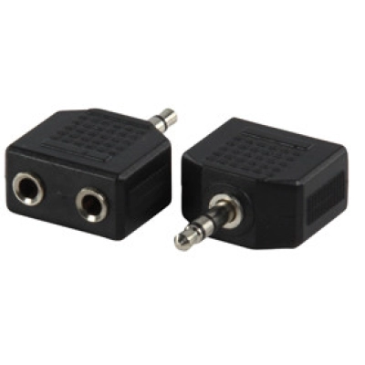 Adapter VALUELINE, 3.5mm TRS (M) na 3.5mm TRS (Ž) + 3.5mm TRS (Ž)   - Valueline