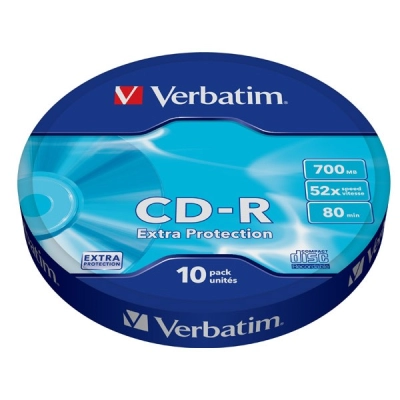 Medij CD-R VERBATIM 43725, 80min, 52x, spindle 10 komada   - Verbatim