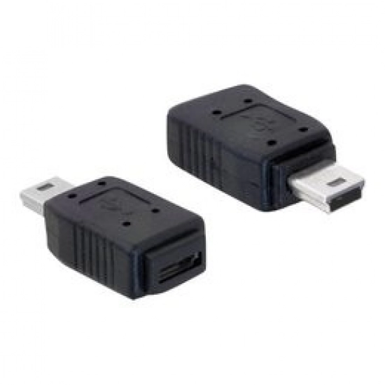 Adapter DELOCK, USB micro (Ž) na USB mini 5pin (M)