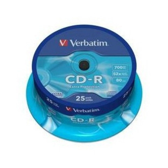 Medij CD-R VERBATIM 43432, 80min, 52x, spindle 25 komada