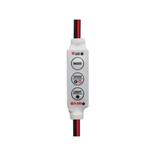 Regulator intenziteta za jednobojnu LED traku, mini izvedba Regulator intenziteta za jednobojnu LED traku, mini izvedba