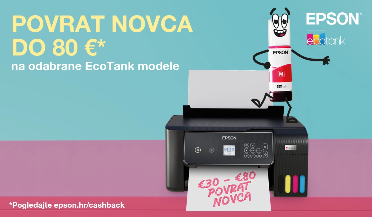 EcoTank promocija: vrhunski pisači uz povrat novca do 80 €!