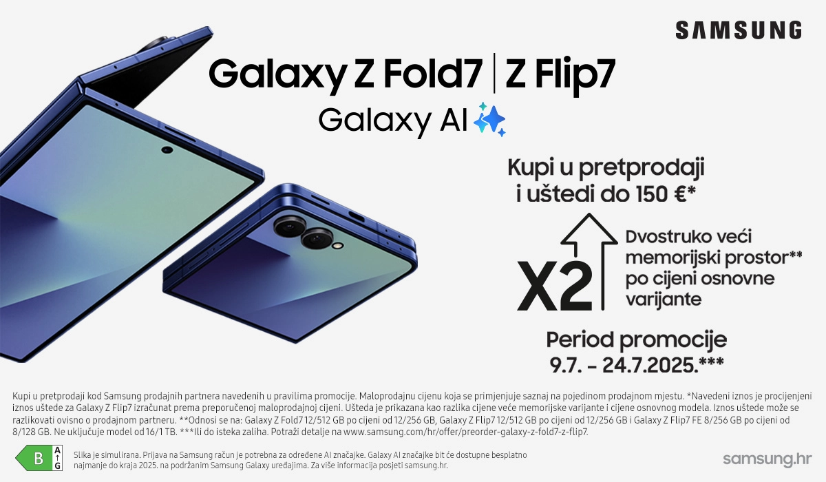 Stigla je nova generacija: Galaxy Z Fold7, Z Flip7 i Z Flip7 FE u pretprodaji!