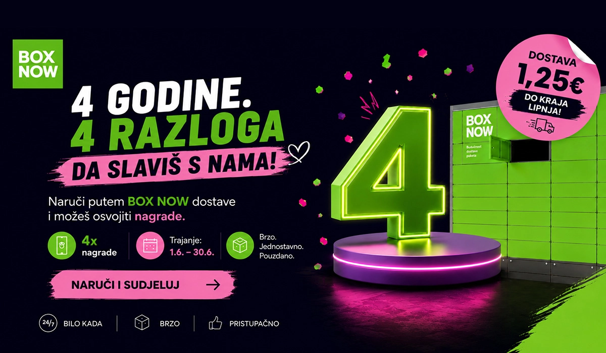 BOX NOW dostava 1,25 € i prilika za osvajanje iPhonea 17!