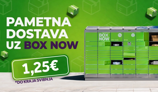 Svibanjski popust: BOX NOW dostava za samo 1,25 €